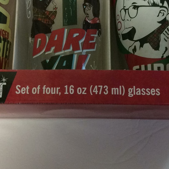 A Christmas Story Glassware Set of 4 16oz Glasses New - Picture 7 of 8